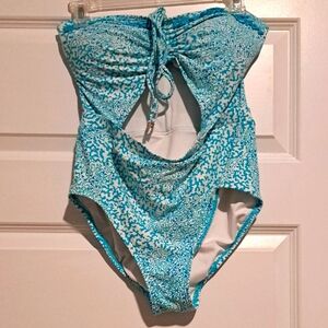 Michael Kors White and Blue Swimsuit